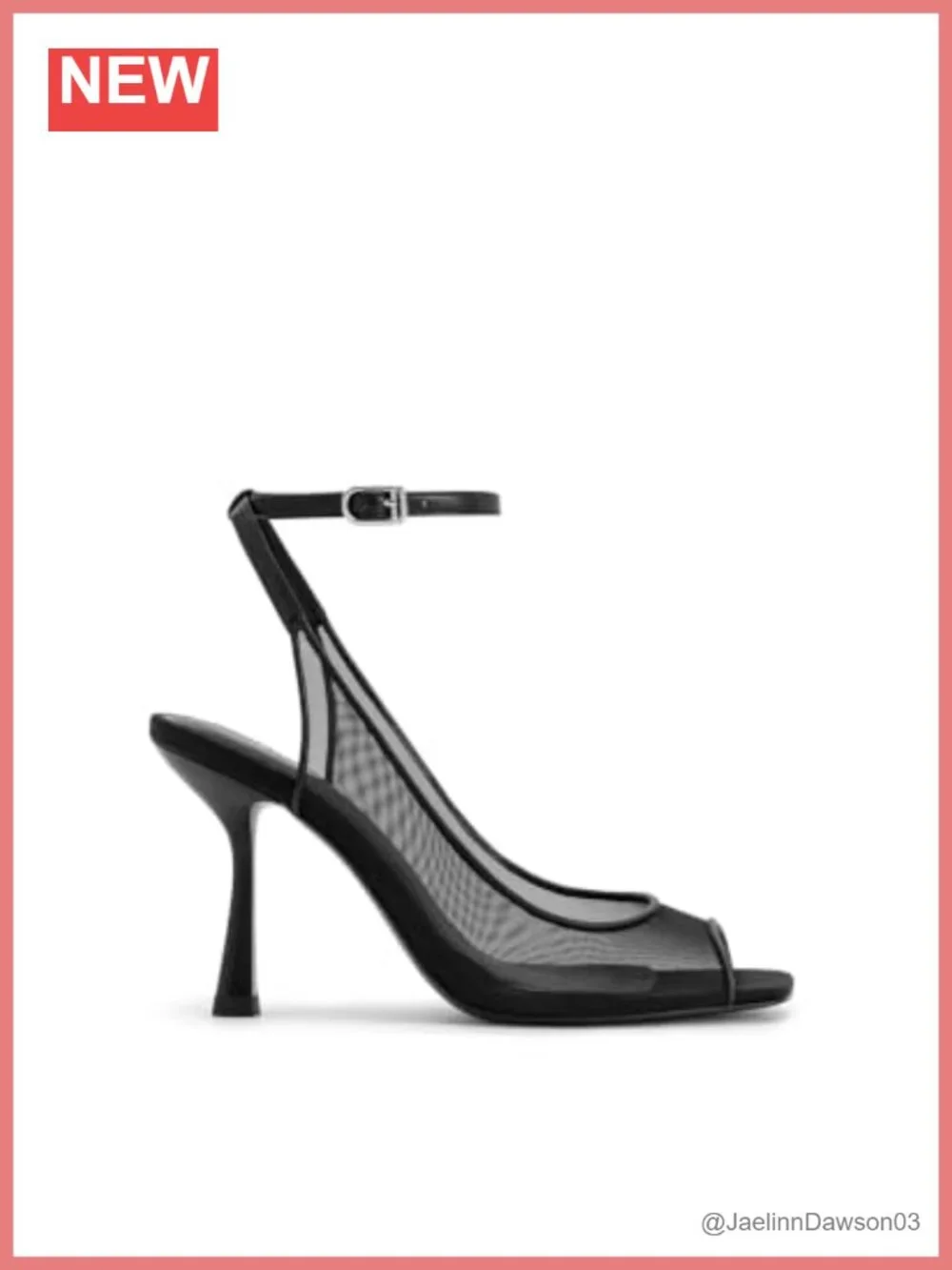 Mesh Slingback Heeled Sandals Open Toe Ankle Strap Dressy Party Shoes
